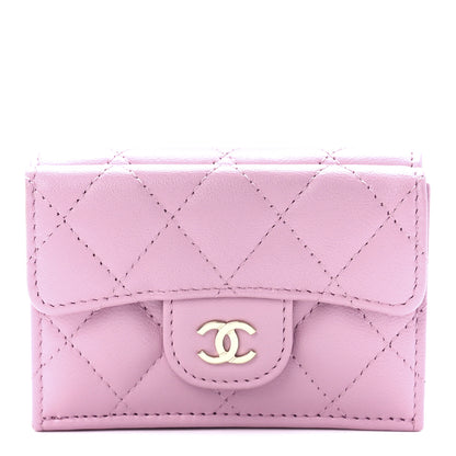Chanel Lambskin Quilted Double Flap Wallet Light Pink 1 of 14