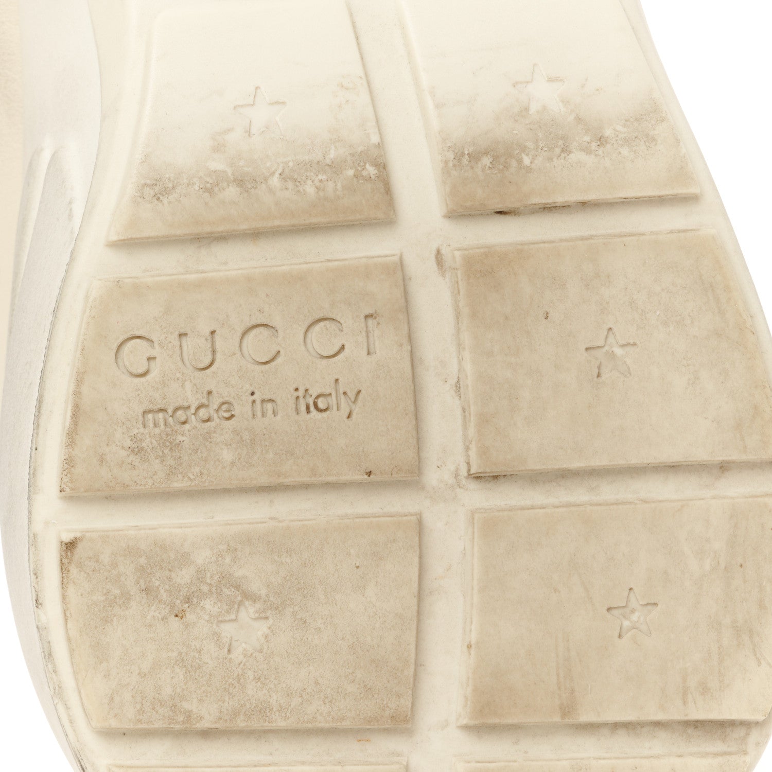 Gucci Calfskin Mouth Print Womens Rhyton Sneakers 38 Ivory 7 of 9