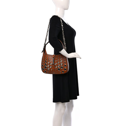 Gucci Calfskin Ha Ha Ha Jackie 1961 Eyelet Hobo 2 of 15