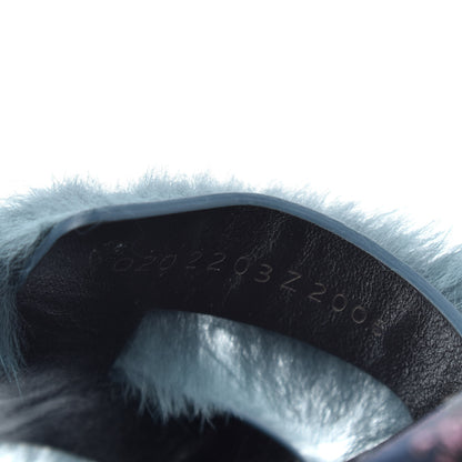 Hermes Mink Fur Oran Sandals 36 Bleu Paon 10 of 11