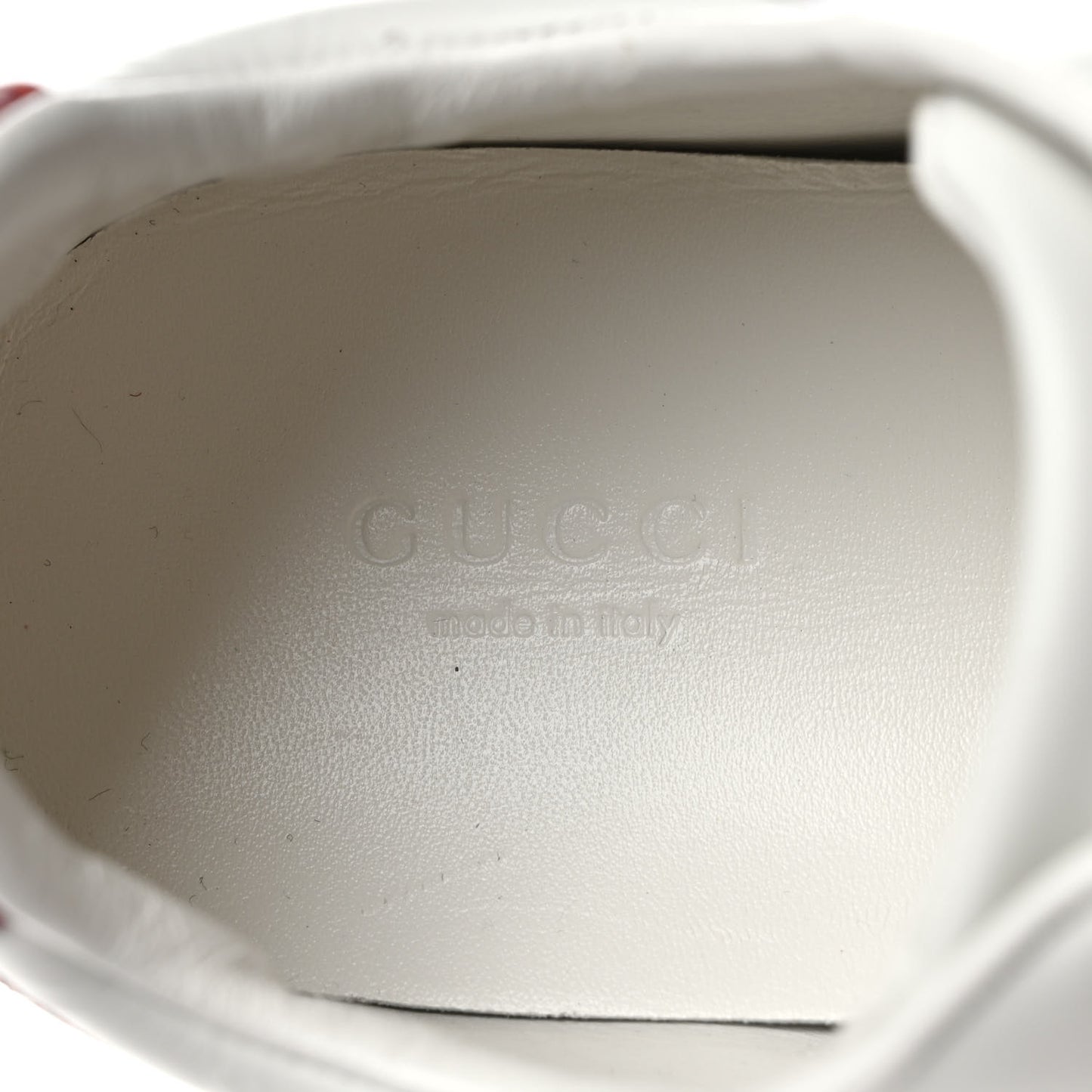 Calfskin Womens Interlocking G Sneakers 38 White Rosso