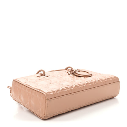 Christian Dior Calfskin Cannage Diamond Medium Lady D-Joy Rose Des Vents 4 of 10