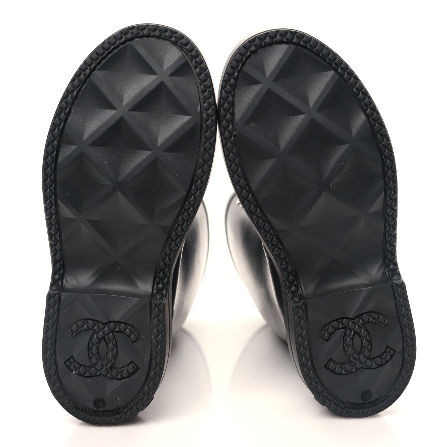 Chanel Caoutchouk CC High Boots 38 Black 5 of 7