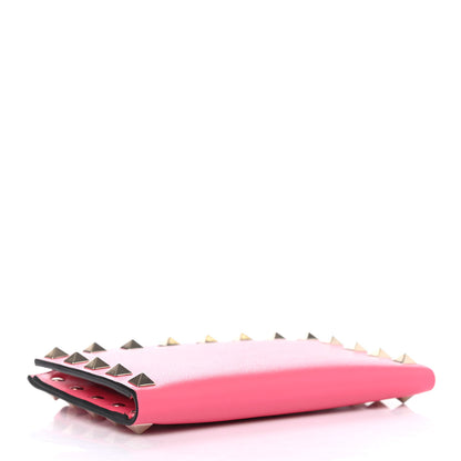 Valentino Garavani Vitello Rockstud Coin Case Card Holder Shadow Pink 3 of 4