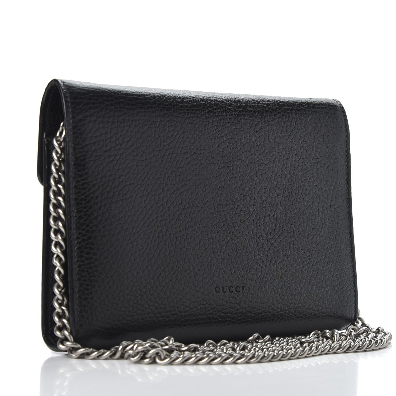 Gucci Calfskin Mini Dionysus Chain Wallet Black 2 of 10