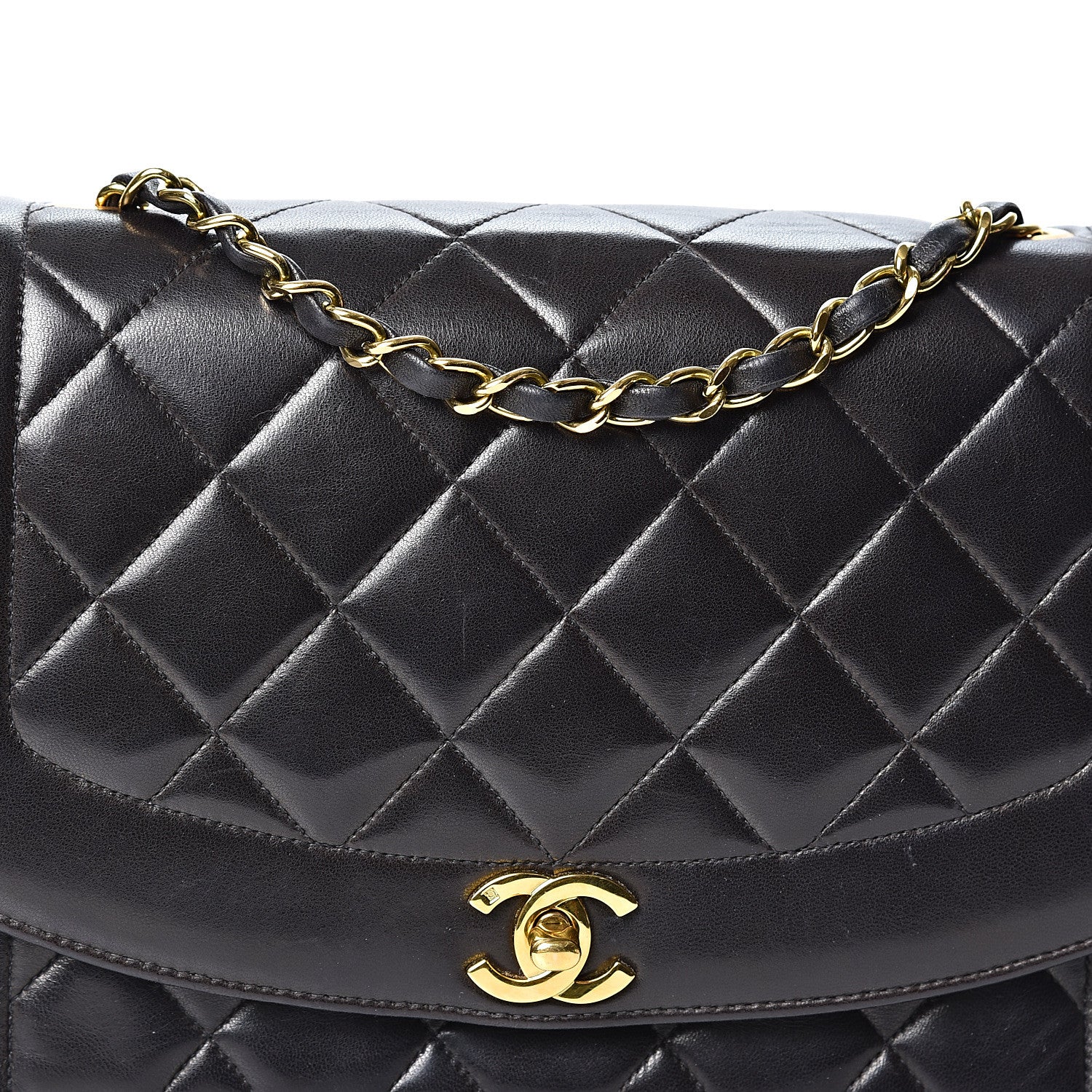 Chanel Lambskin Quilted Medium Single Flap Black 7 of 10
