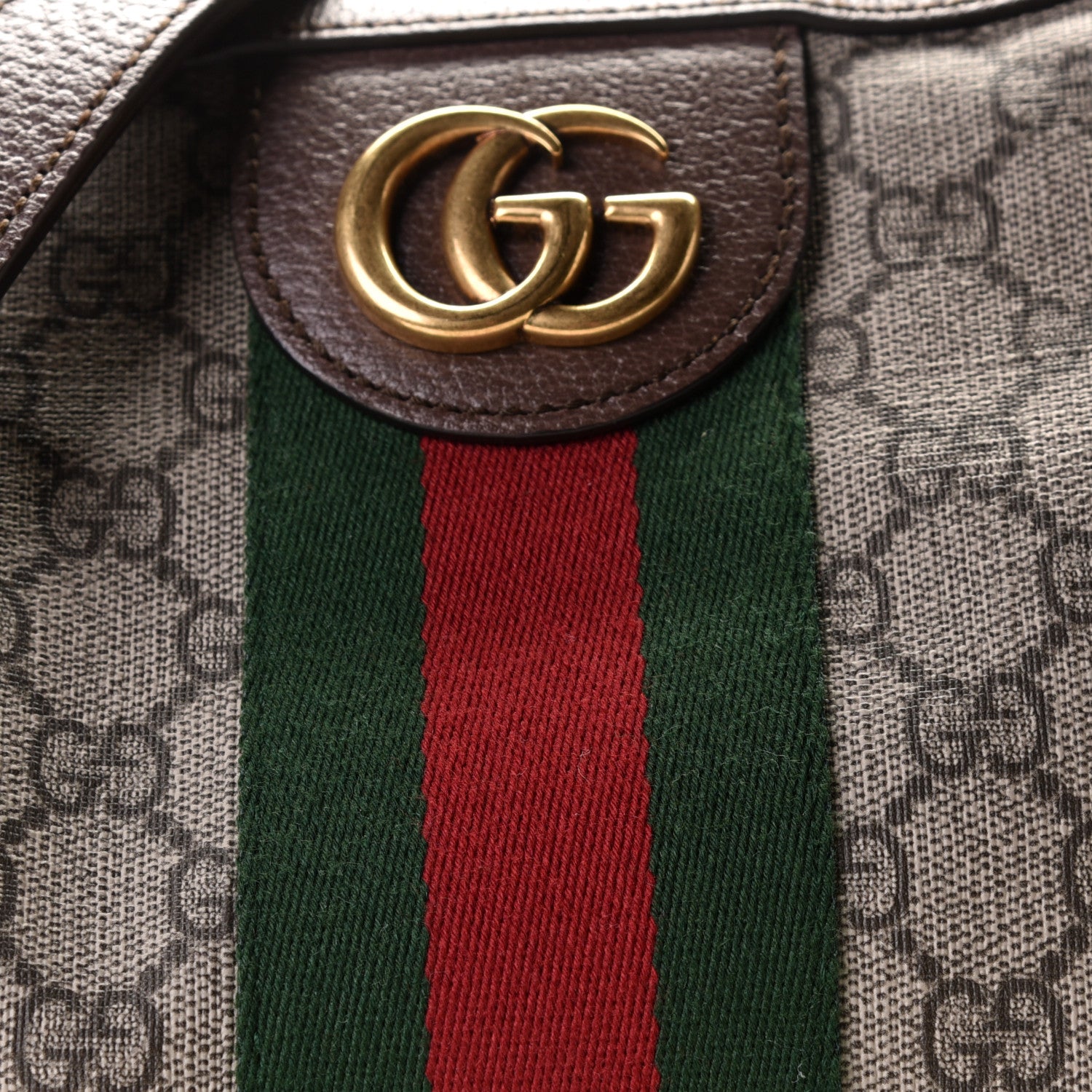 Gucci GG Supreme Monogram Web Small Ophidia Half Moon Hobo Brown 8 of 11