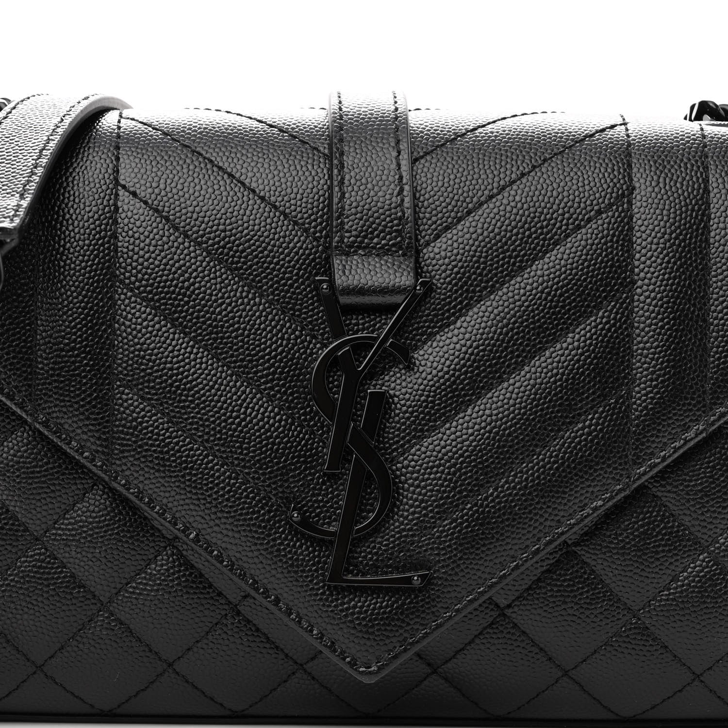 Saint Laurent Grain De Poudre Textured Mixed Matelasse Triquilt Small Monogram Satchel Black 7 of 9