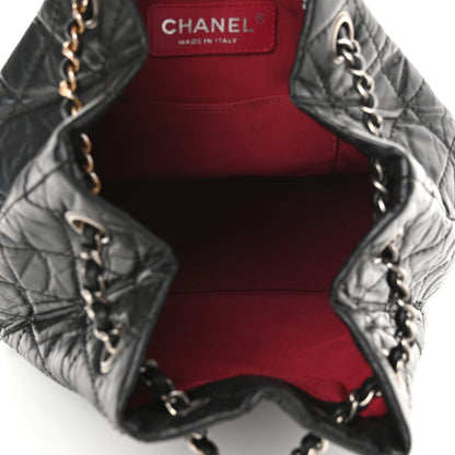 Chanel Aged Calfskin Quilted Small Gabrielle Backpack Black 5 of 9