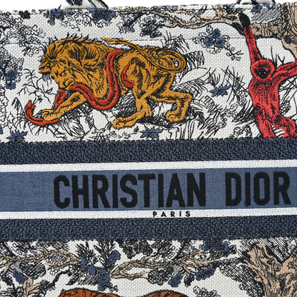 Christian Dior Canvas Embroidered Large Dioriviera Toile De Jouy Book Tote Multicolor 9 of 15