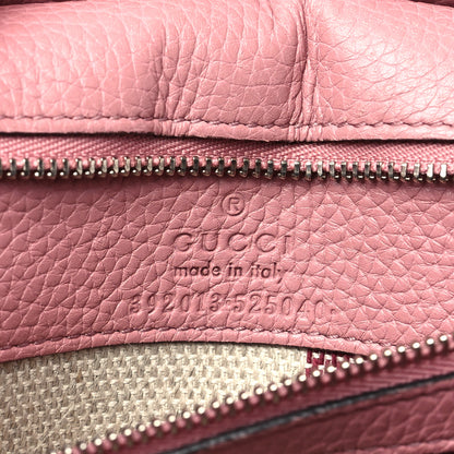 Gucci Cellarius Calfskin Medium Bamboo Daily Top Handle Bag Carmine Rose 6 of 10