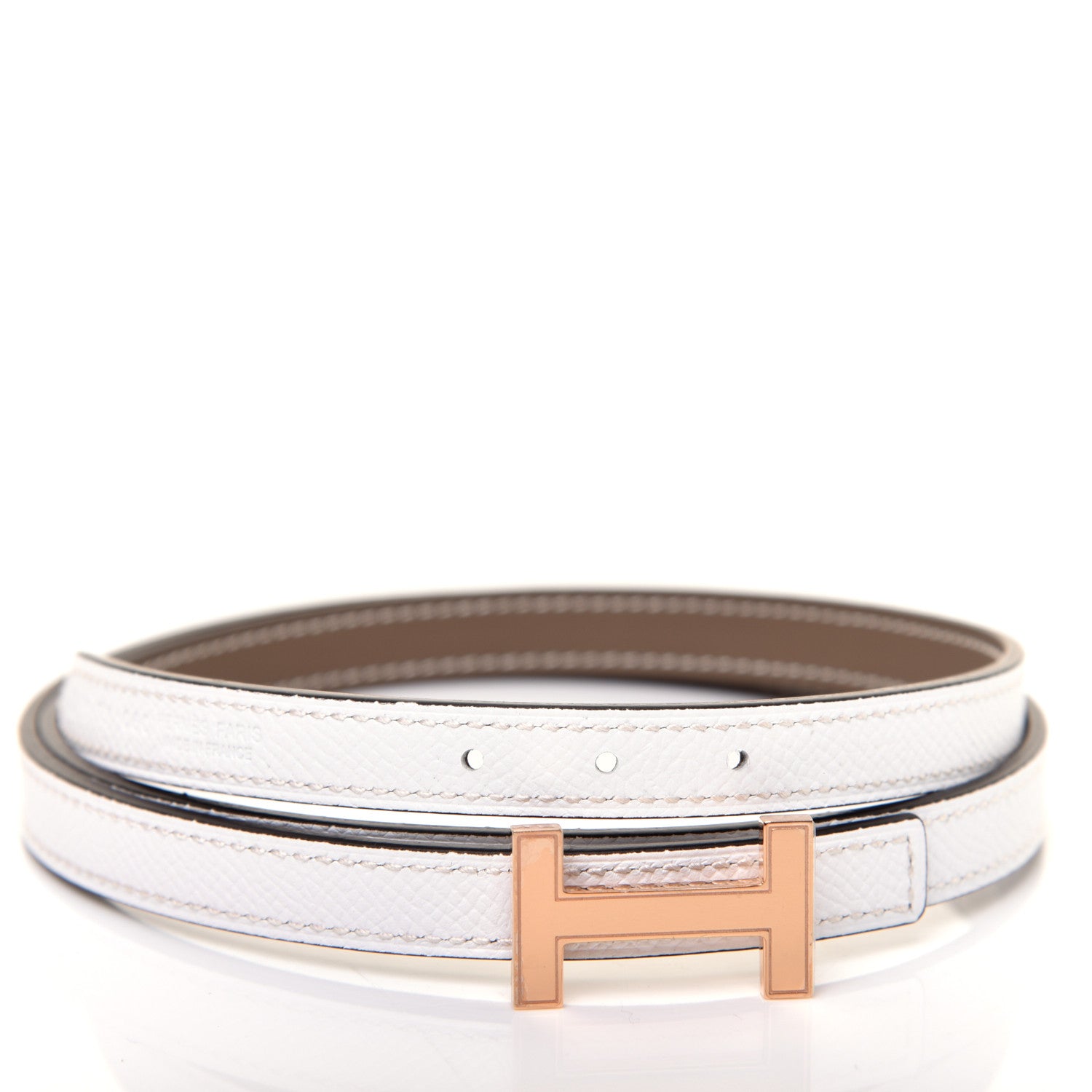 Hermes Epsom Swift 13mm Focus Belt 80 Etoupe White 4 of 6
