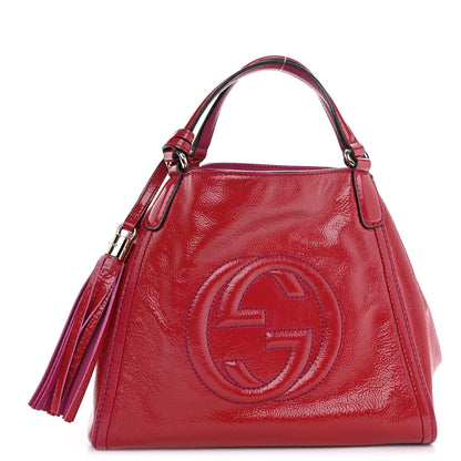 Gucci Patent Small Soho Shoulder Bag Bright Bougainvillea 1 of 10