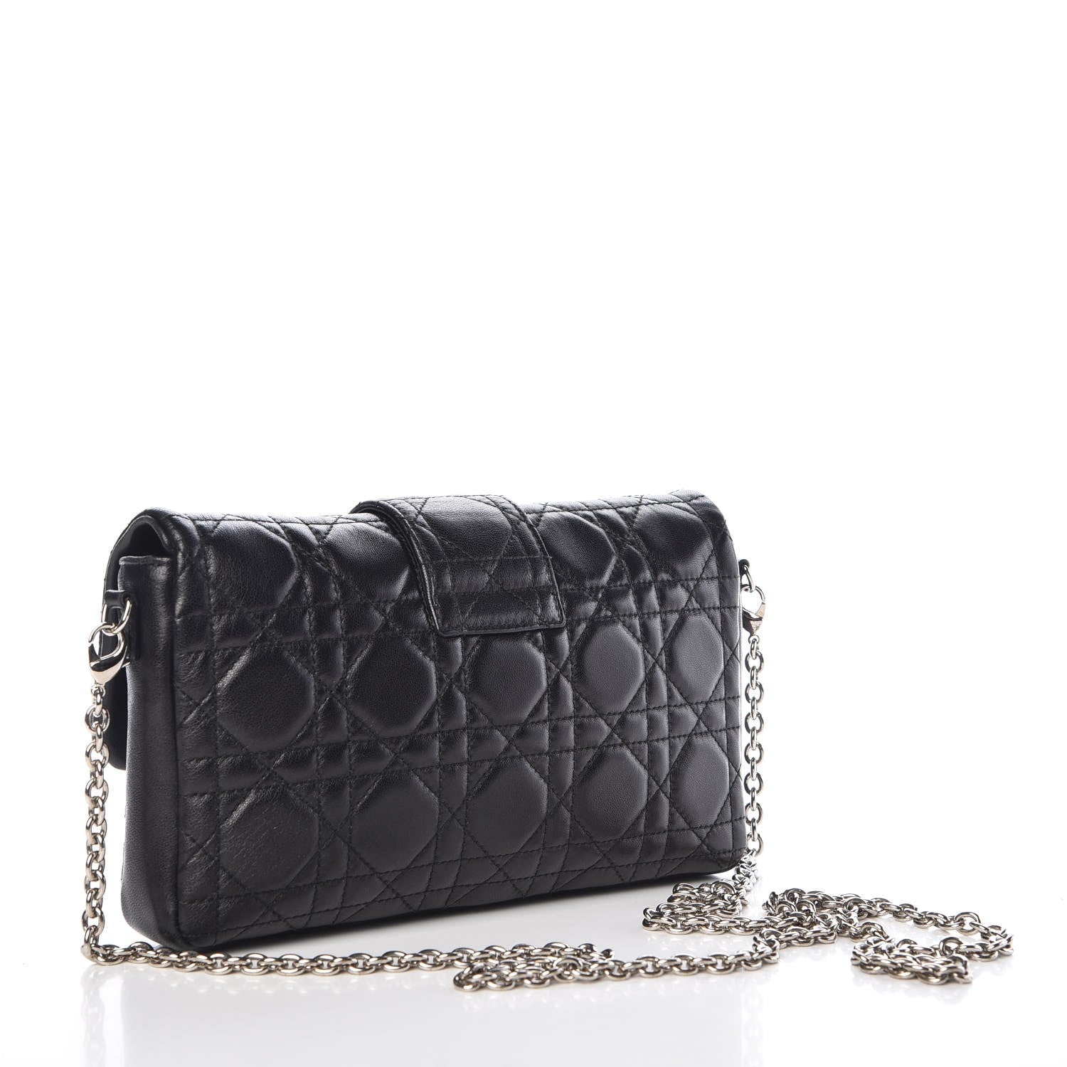Christian Dior Lambskin Cannage New Lock Pouch Black 3 of 7
