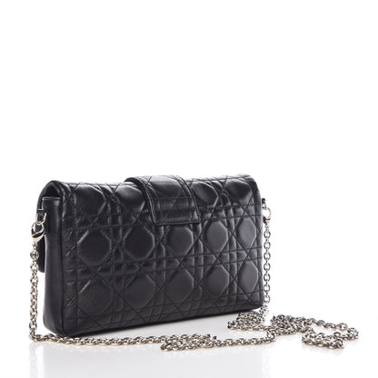 Christian Dior Lambskin Cannage New Lock Pouch Black 3 of 7