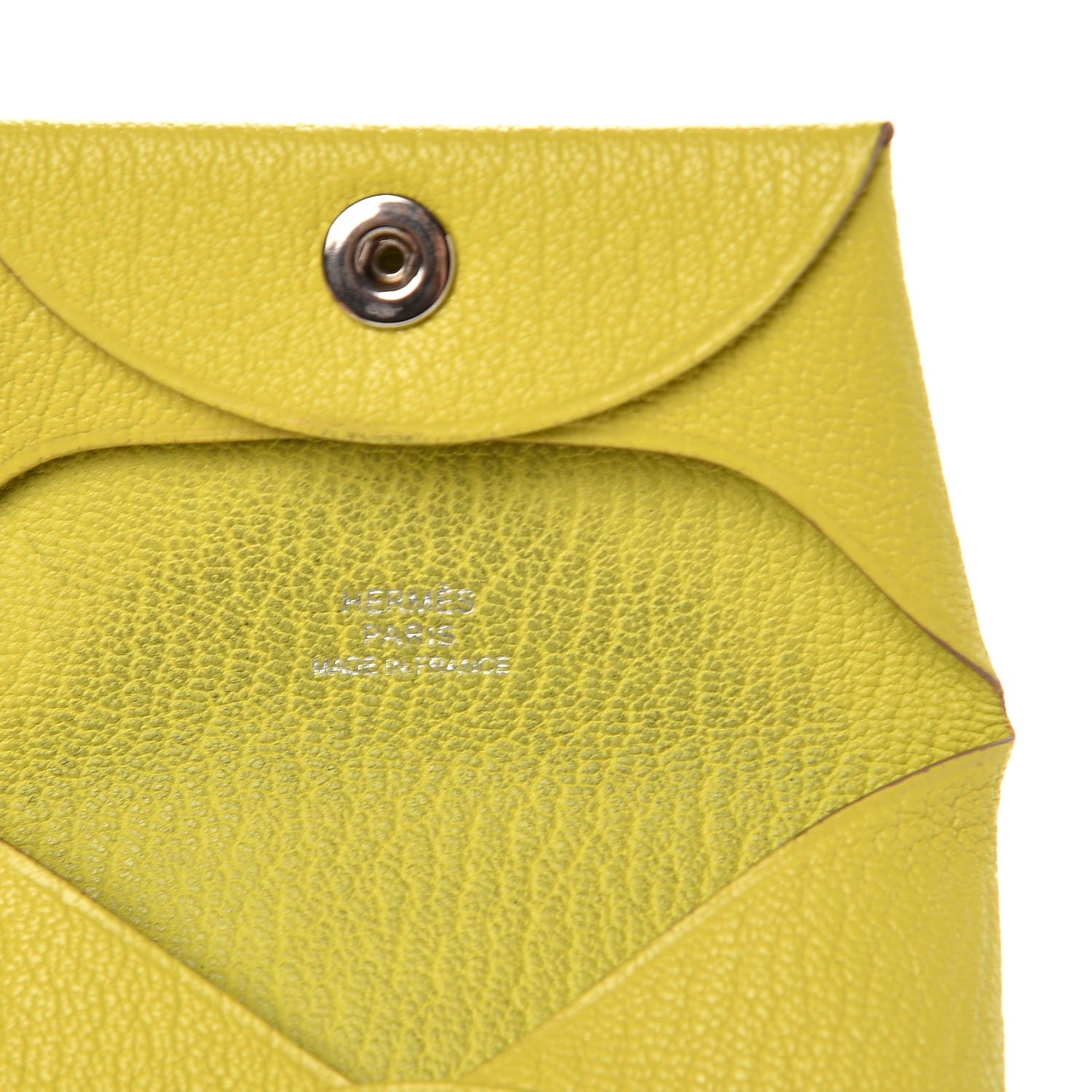 Hermes Chevre Mysore Bastia Coin Purse Lime 5 of 8