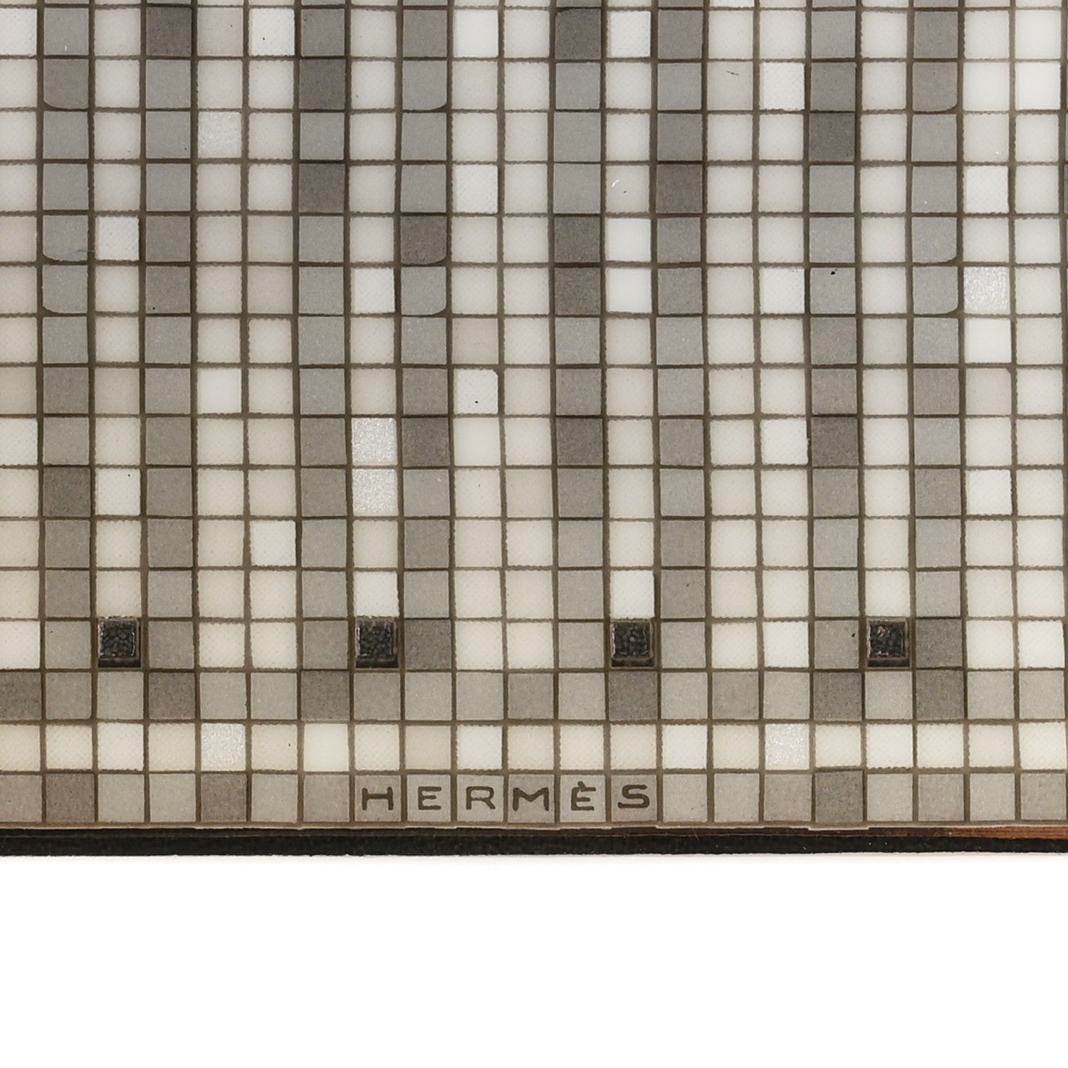 Hermes Porcelain Mosaique Au 24 Platine Square Plate N°2 4 of 4