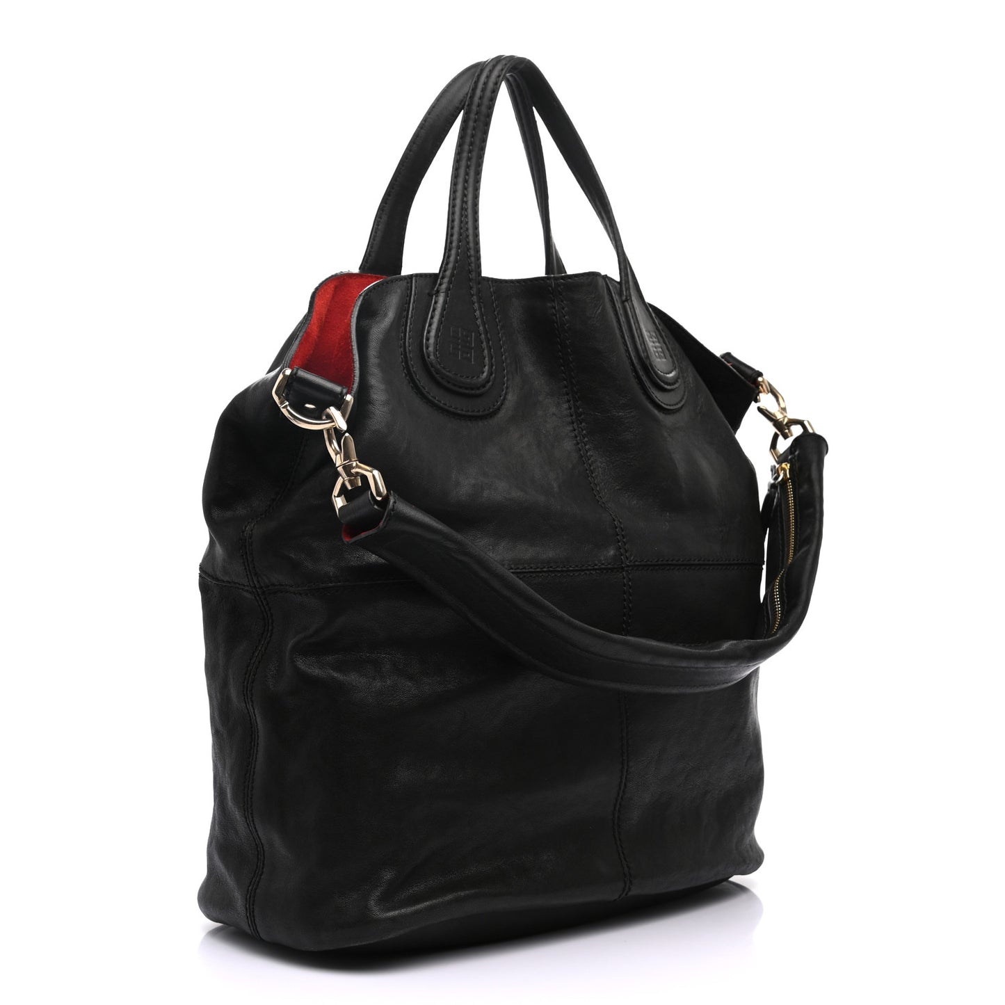 Lambskin Nightingale North South Tote Black