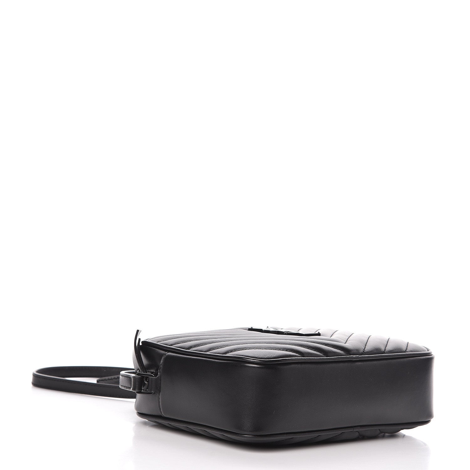 Saint Laurent Calfskin Matelasse Monogram Lou Camera Bag Black 4 of 9