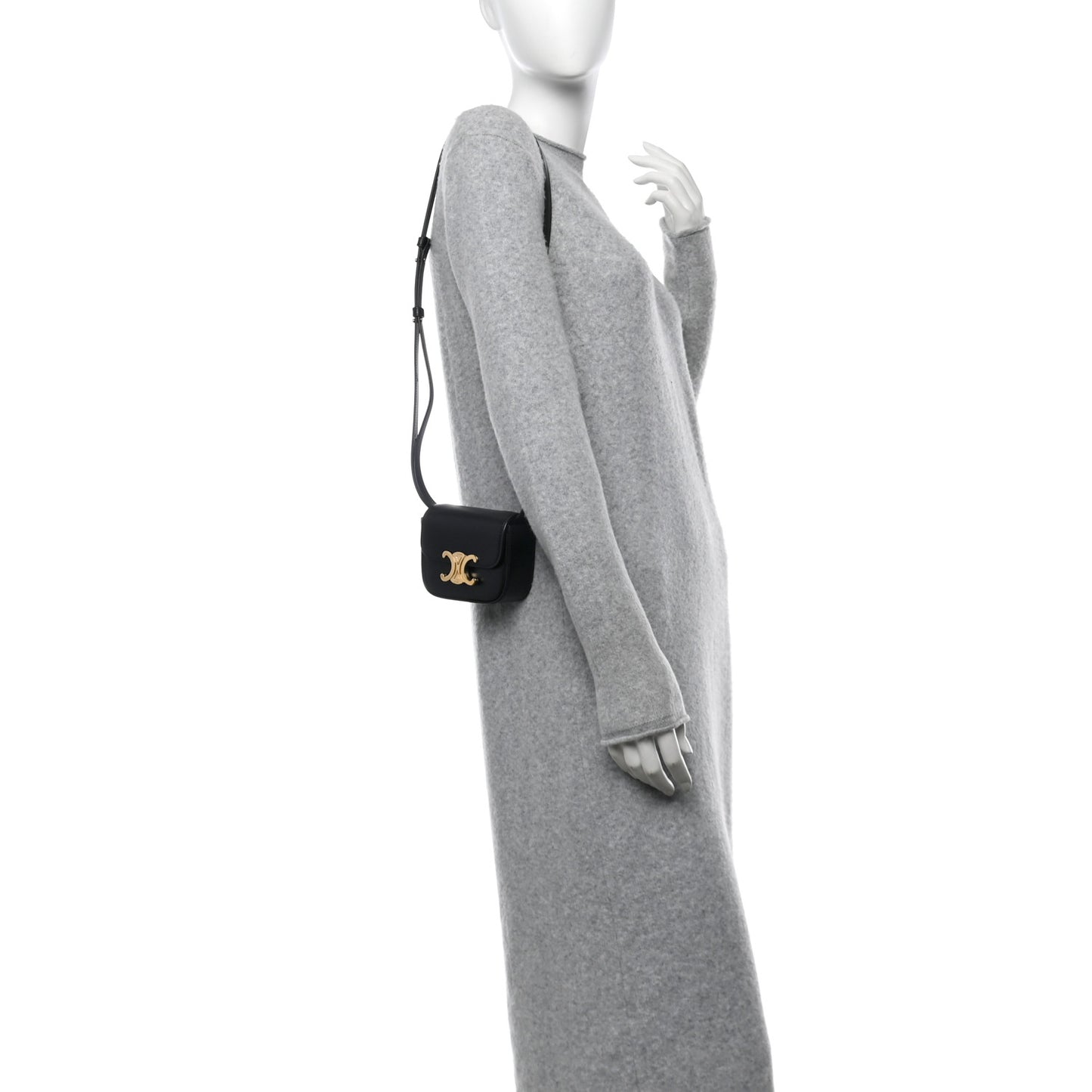 Shiny Calfskin Mini Claude Black