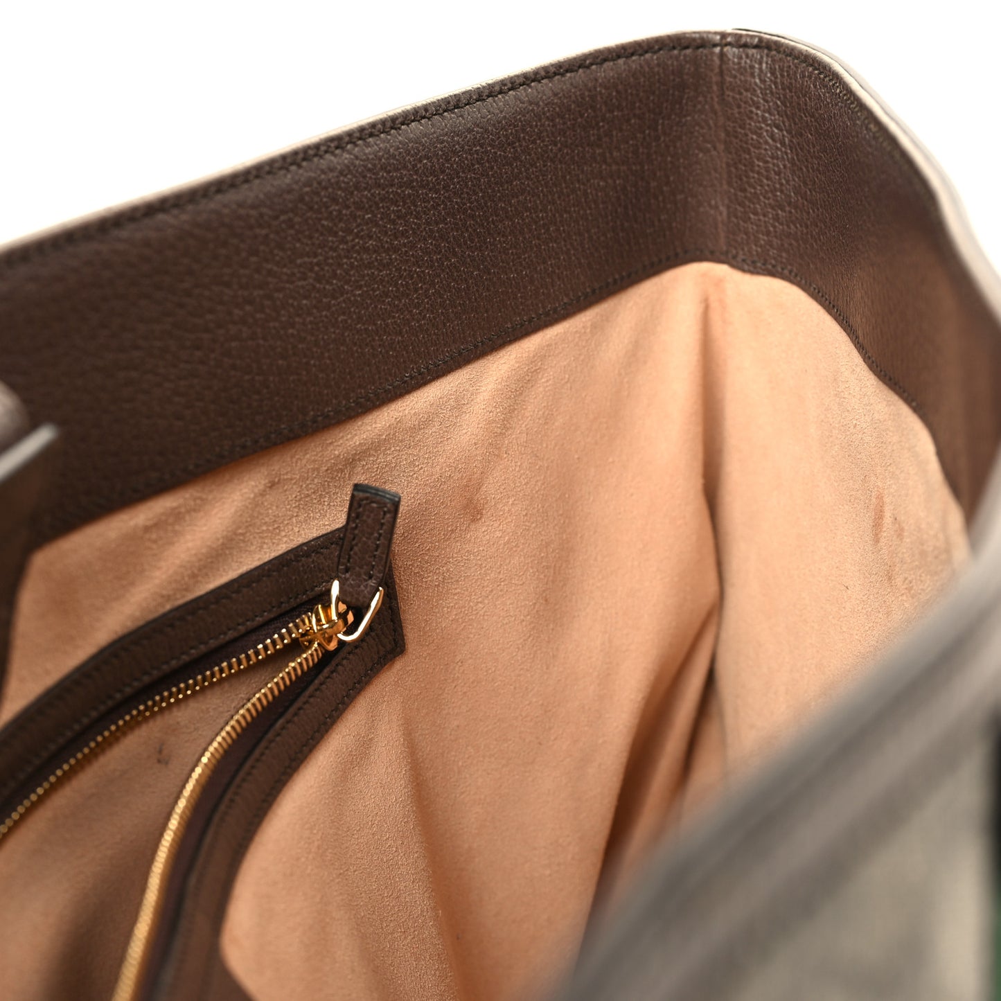 GG Supreme Monogram Medium Ophidia Shopping Tote Brown