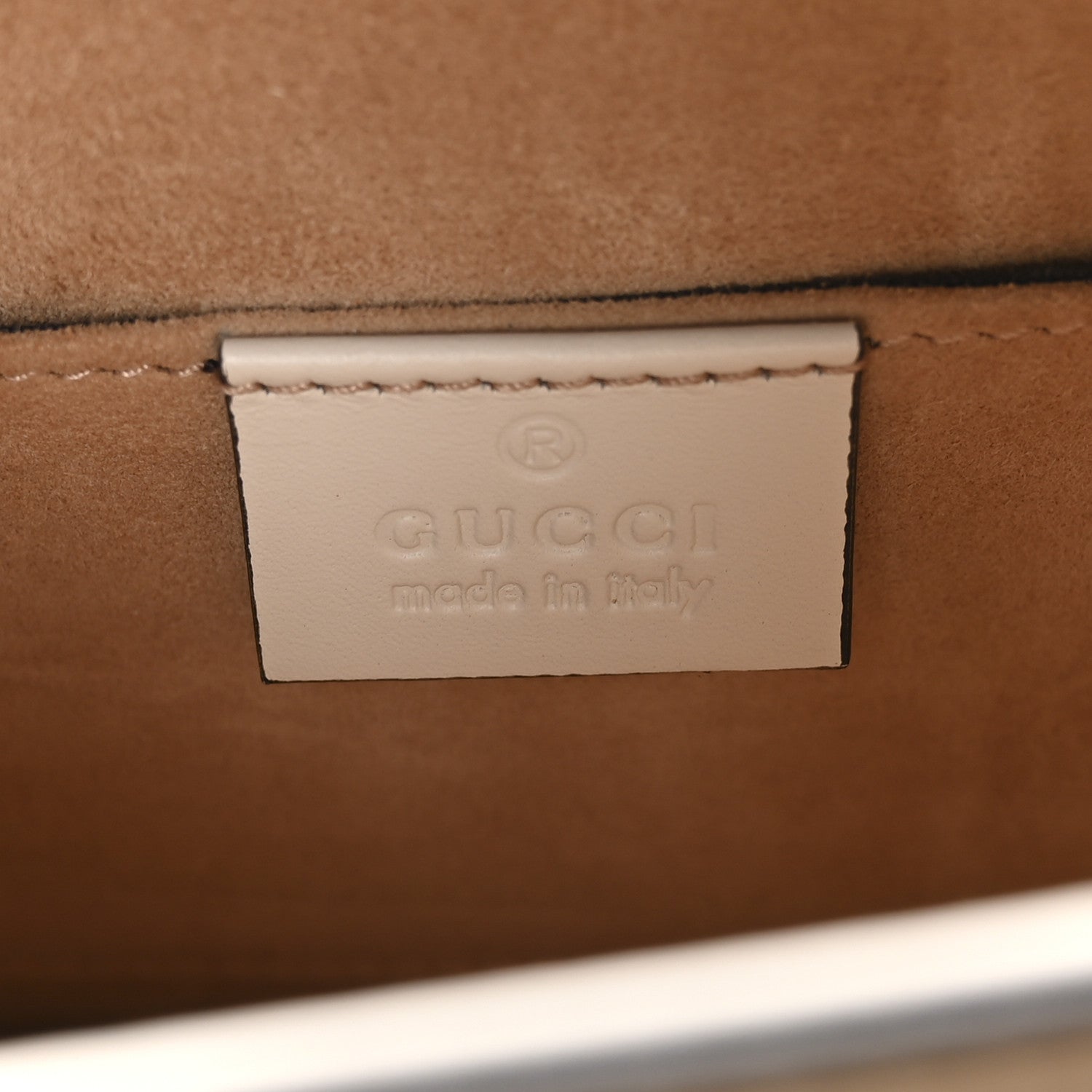 Gucci Calfskin Embroidered Mini Sylvie Top Handle Bag White 6 of 11