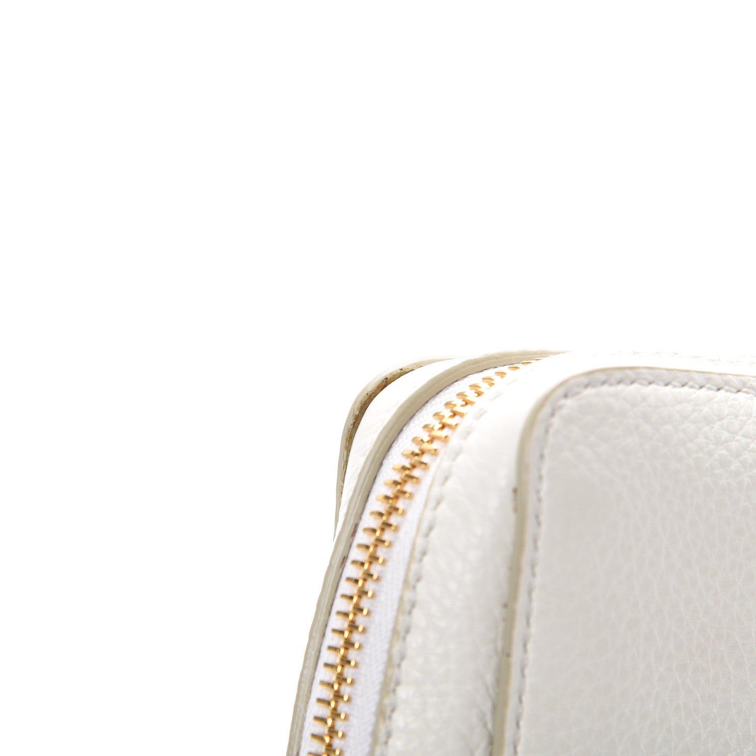 Tom Ford Grained Calfskin Medium Cosmetic Pouch White 7 of 8