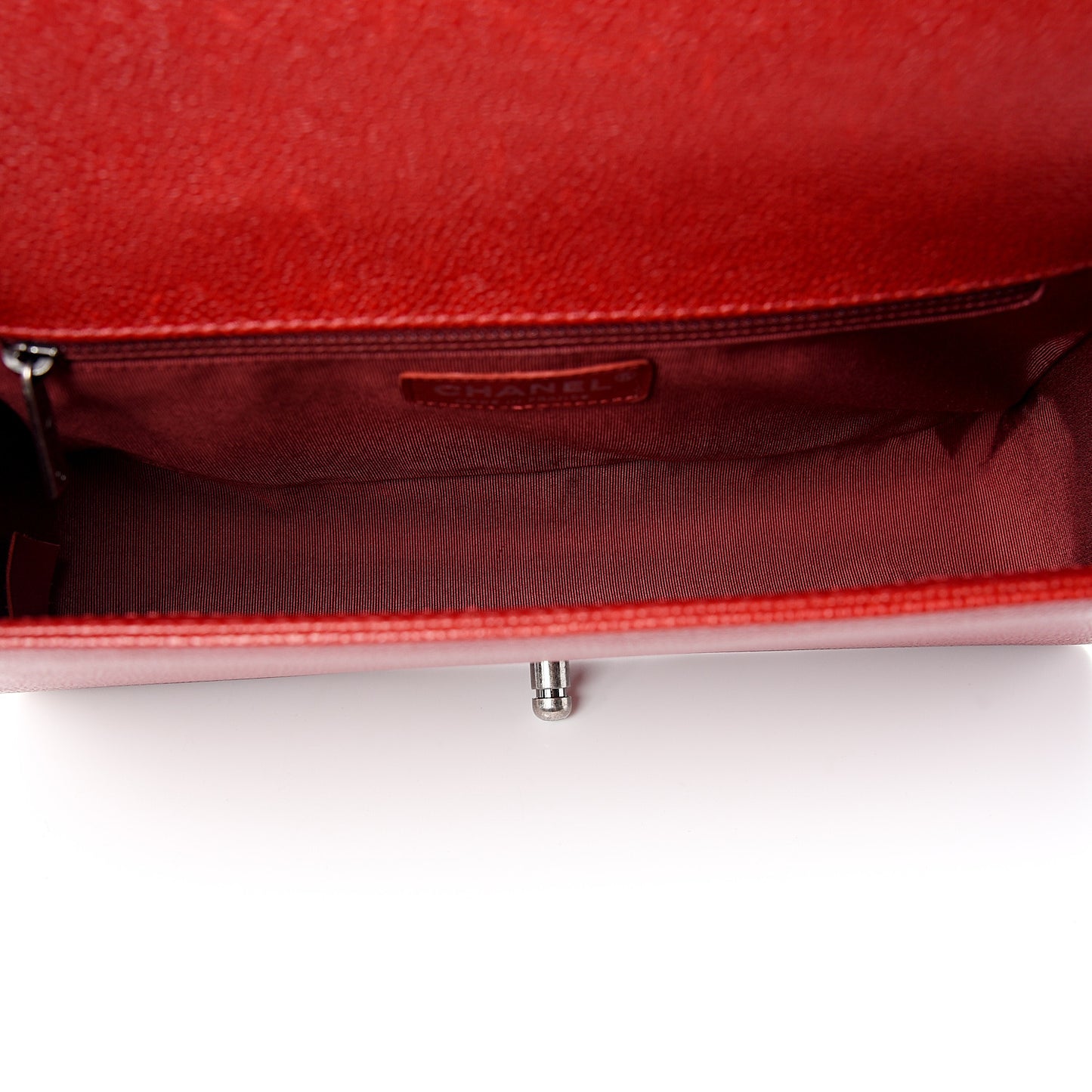 Caviar Quilted New Medium Boy Flap Dark Red