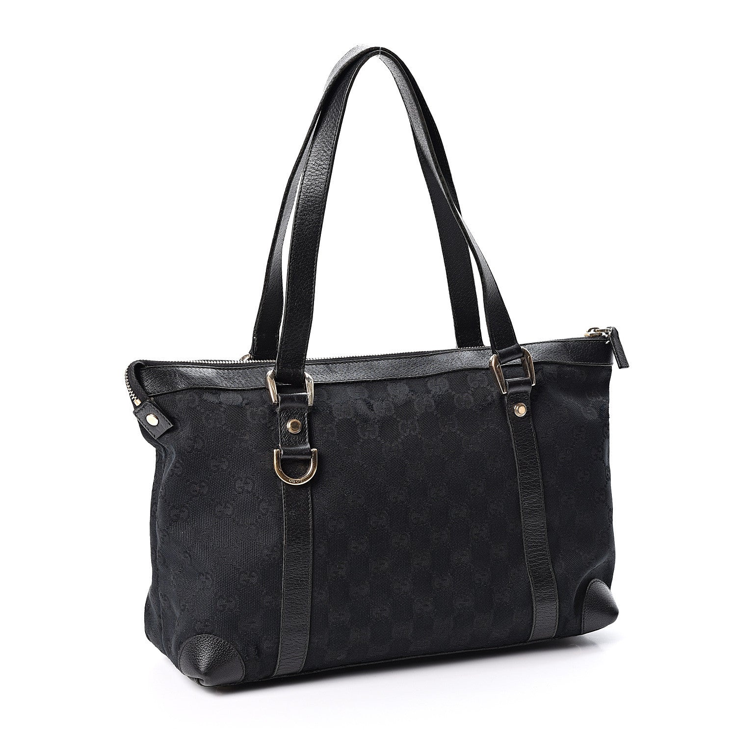 Gucci Monogram Medium Abbey Tote Black 2 of 10