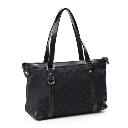 Gucci Monogram Medium Abbey Tote Black 2 of 10