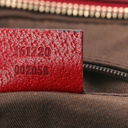 Gucci Monogram Small Princy Satchel Red 7 of 9