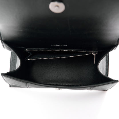 Balenciaga Grained Calfskin Small Hourglass Top Handle Bag Black 5 of 11