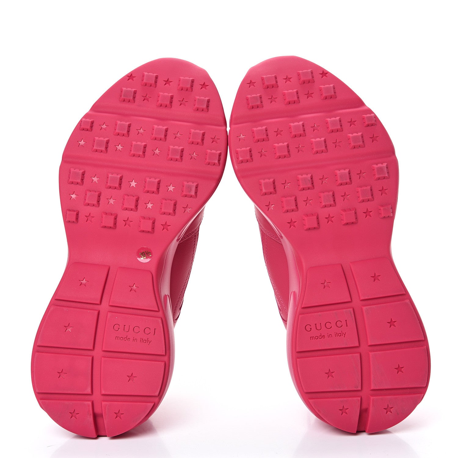 Gucci Calfskin Logo Womens Rhyton Sneakers 39.5 Box Pink 5 of 9