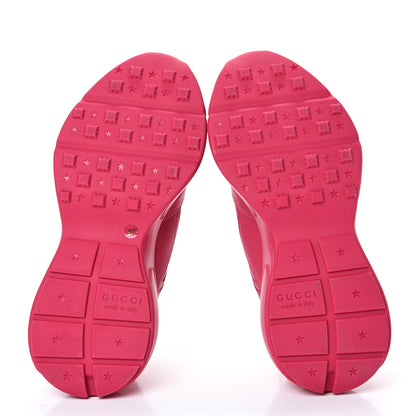 Gucci Calfskin Logo Womens Rhyton Sneakers 39.5 Box Pink 5 of 9