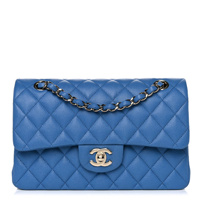 Chanel Caviar Quilted Small Double Flap Blue 1 of 10