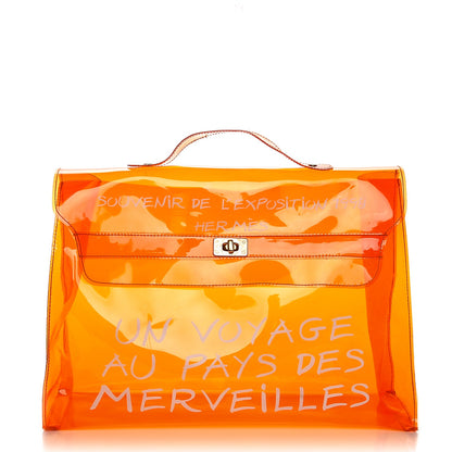 Hermes Vinyl Souvenir De L'Exposition Kelly Orange 1 of 7