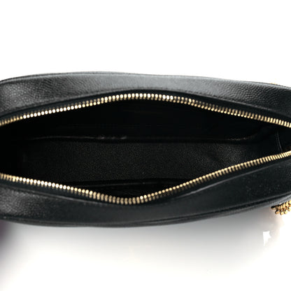 Saint Laurent Grain De Poudre Matelasse Monogram Mini Lou Camera Bag Black 5 of 10