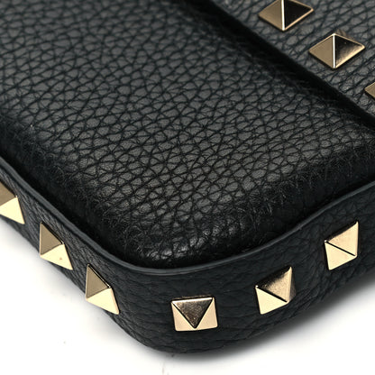 Valentino Garavani Grainy Calfskin Rockstud Crossbody Pouch Black 7 of 7