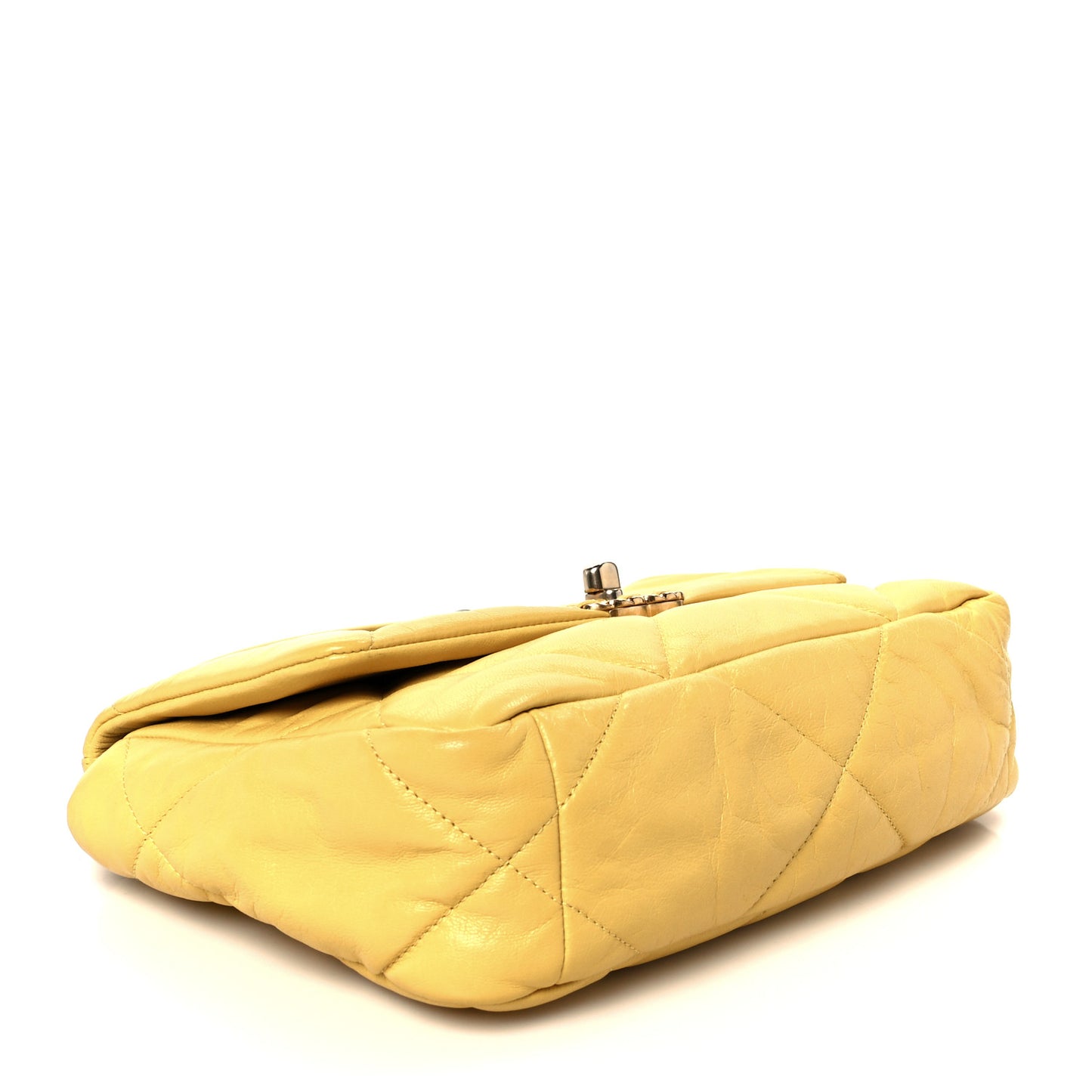 Lambskin Quilted Medium Chanel 19 Flap Yellow