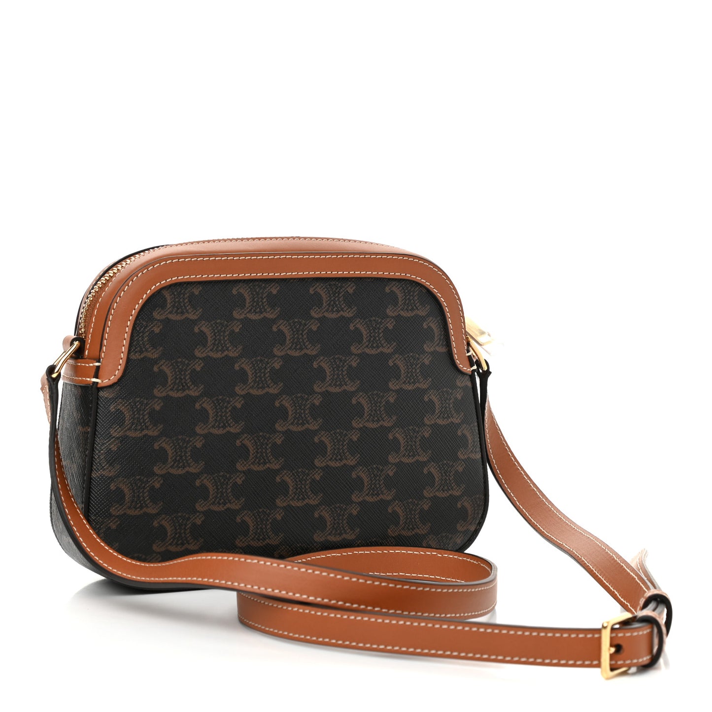 Triomphe Canvas Small Camera Bag Tan