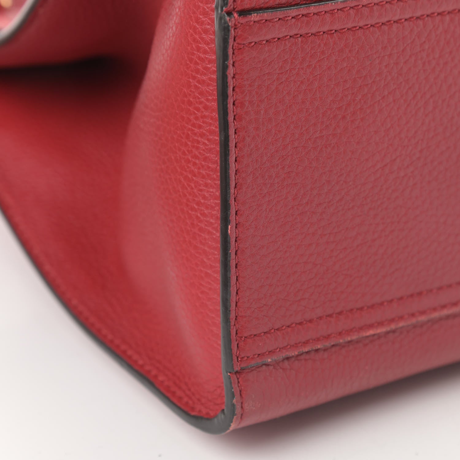 Gucci Calfskin Small GG Marmont Top Handle Bag Vulcanic Red 13 of 16