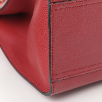 Gucci Calfskin Small GG Marmont Top Handle Bag Vulcanic Red 13 of 16