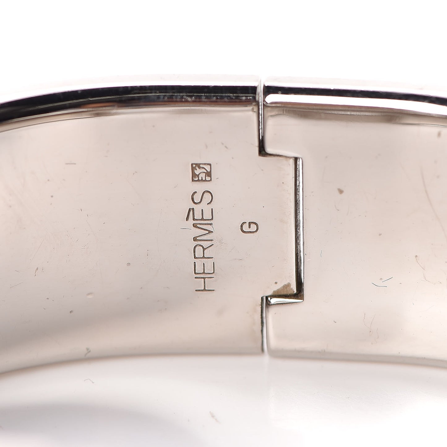 Enamel Wide Clic Clac H Bracelet PM White