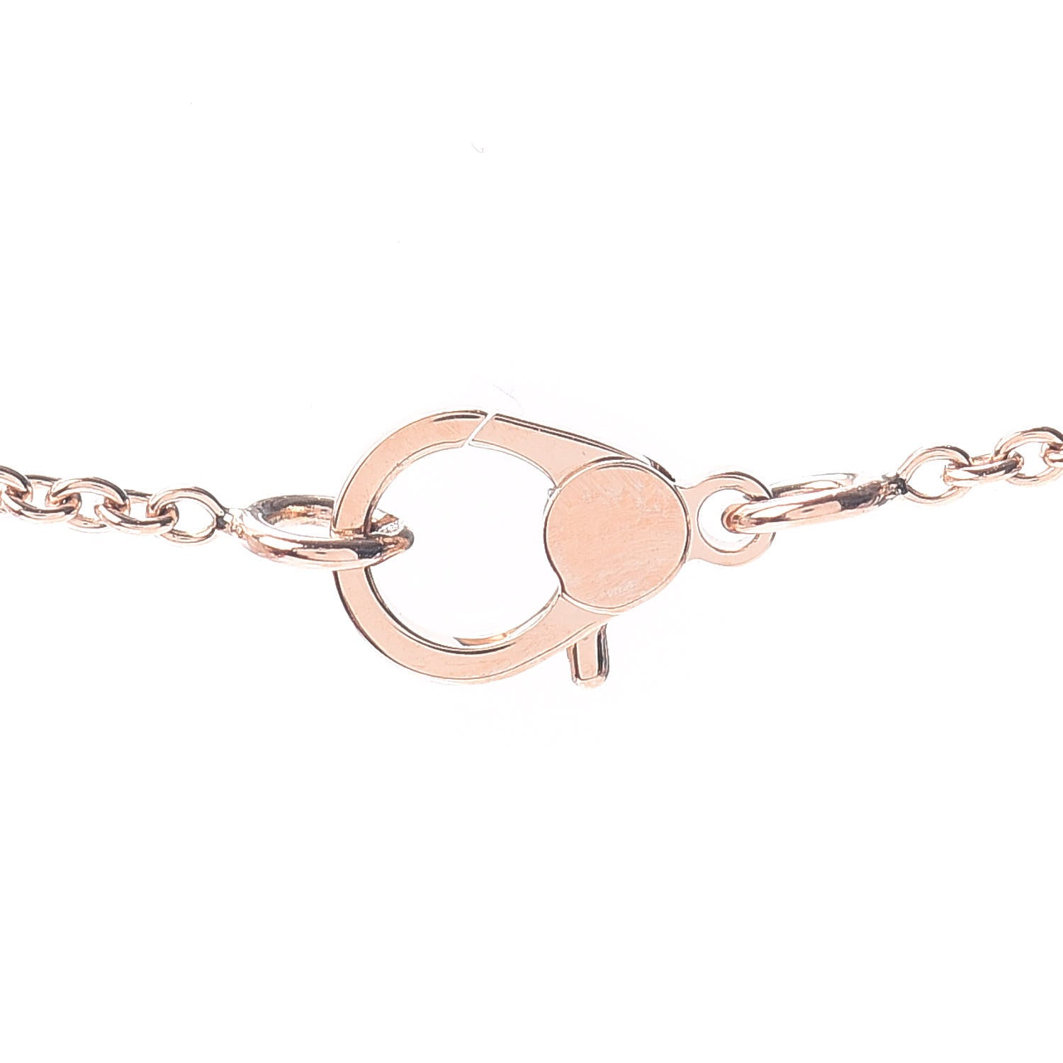 Hermes 18K Rose Gold Diamond Finesse Pendant Necklace 4 of 5