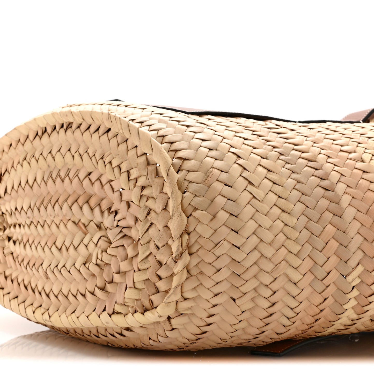 Raffia Medium Basket Tote Bag Natural Tan
