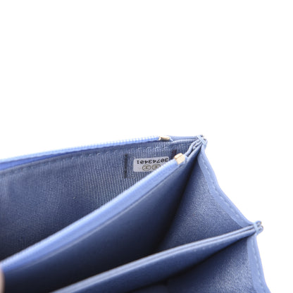 Chanel Lambskin Quilted Mini Wallet On Chain WOC Light Blue 9 of 11