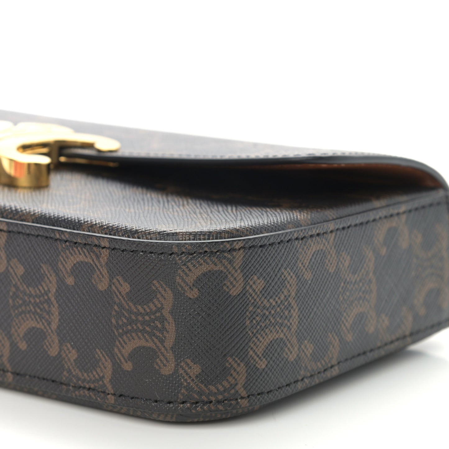 Triomphe Canvas Chain Shoulder Bag Tan