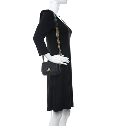 Chanel Lambskin Quilted Small Multiple Chain Flap Black 2 of 12