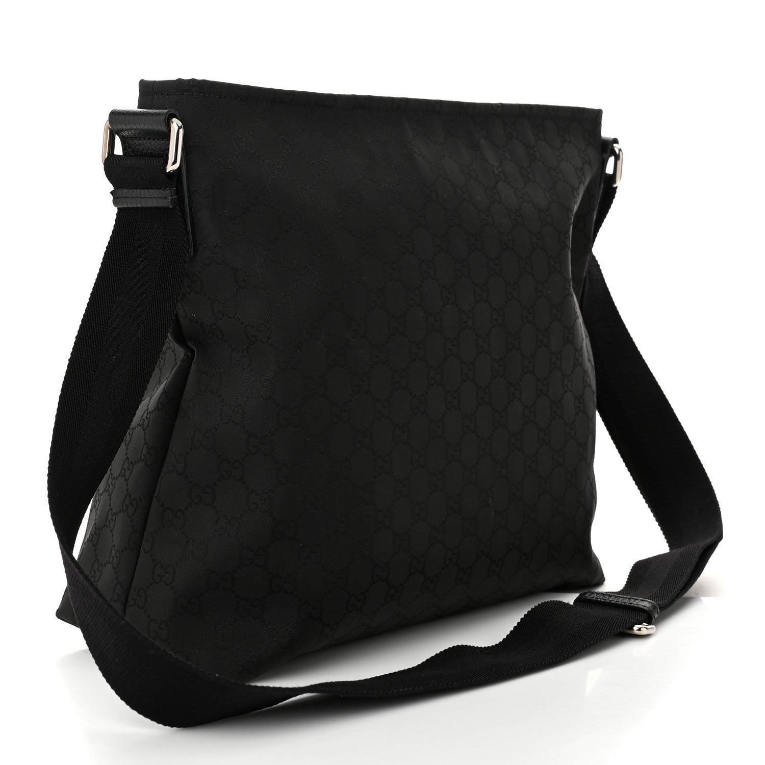 Gucci Nylon Monogram Large Messenger Black 3 of 10
