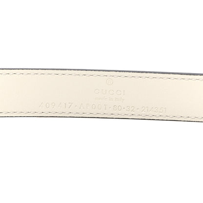 Gucci Calfskin Double G 20mm Belt 80 32 Mystic White 5 of 5